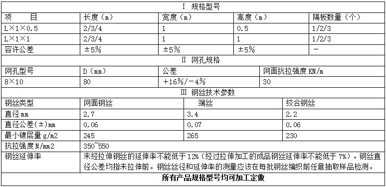 鍍鋅鉛絲籠規(guī)格型號(hào) 鍍鋅鉛絲籠規(guī)格型號(hào)
